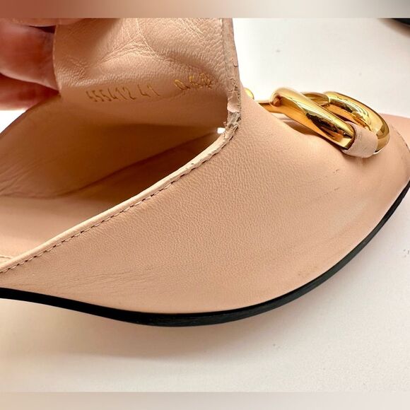 Gucci Baby Horsebit Block Heel Slide Mules Leather In Pink  Rose EU 41 US 11 - Picture 8 of 13